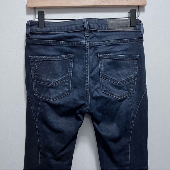 Zadig & Voltaire Grey Black Skinny Jeans Zipper Ankle Size 25 - Picture 12 of 15